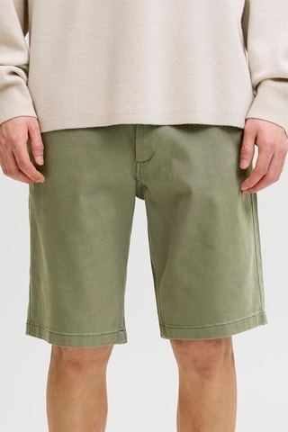 Short regular en coton biologique - Vert olive