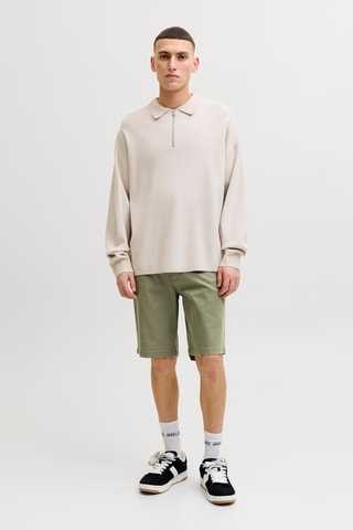 Short regular en coton biologique - Vert olive
