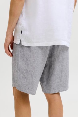 Short tapered en lin - Indigo