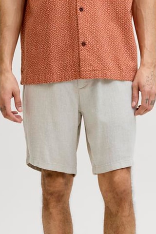 Short tapered en lin - Kaki