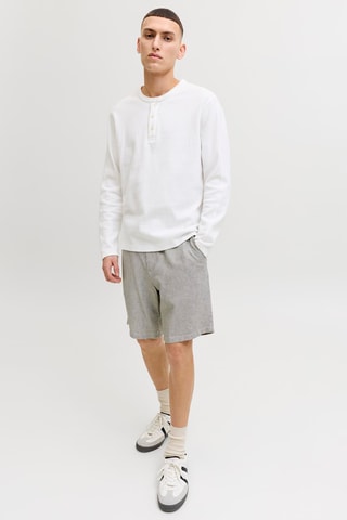 Short tapered en lin - Gris