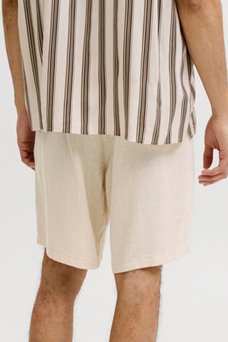 Short tapered en lin - Beige