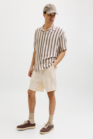 Short tapered en lin - Beige