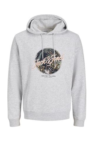 Sweat à capuche - Blanc chiné