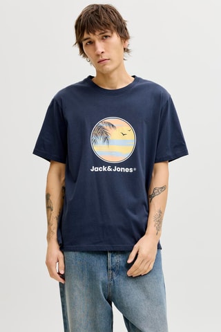 T-shirt relaxed - Bleu marine