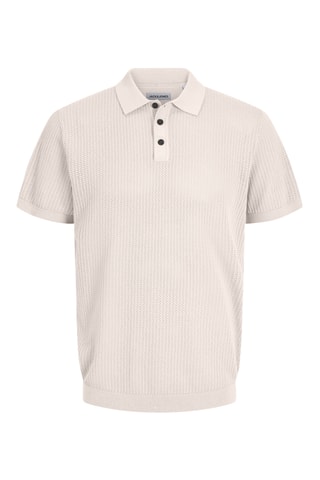 Polo regular en coton biologique - Ecru