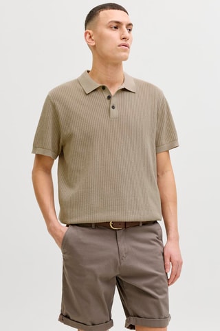 Polo regular en coton biologique - Beige