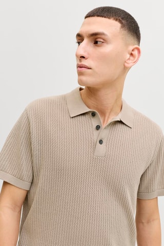 Polo regular en coton biologique - Beige