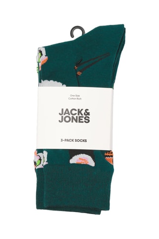 3 paires de chaussettes - Ciel et vert