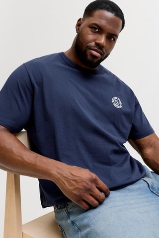T-shirt en coton biologique - Bleu marine