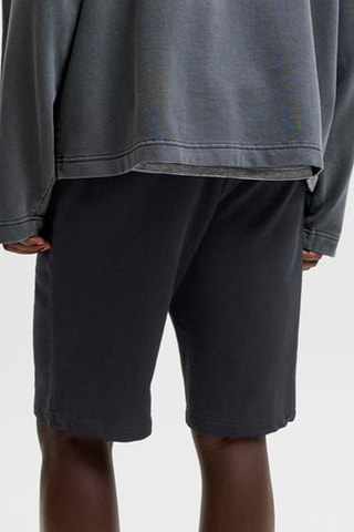 Short regular en coton biologique - Noir