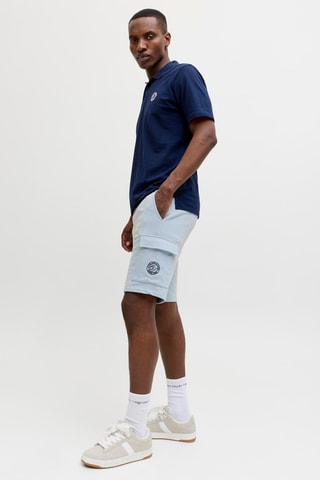 Short regular en coton biologique - Bleu