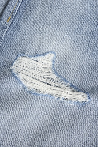 Short relaxed en jean taille haute - Bleu