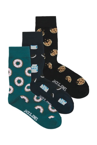 3 paires de chaussettes - Bleu marine et vert