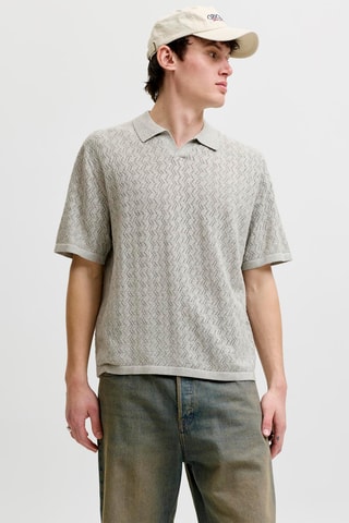 Polo relaxed - Gris chiné