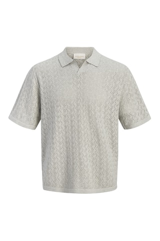 Polo relaxed - Gris chiné