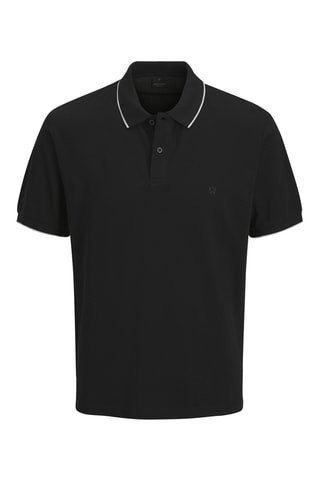 Polo regular en coton biologique - Noir