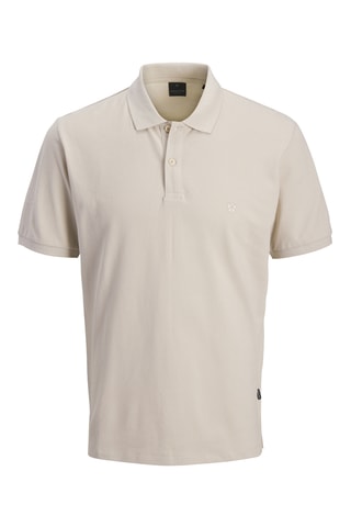 Polo regular en coton biologique - Beige clair