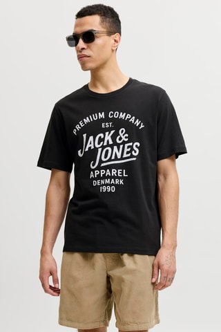 T-shirt regular en coton biologique - Noir