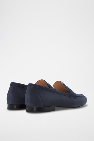Mocassins em nobuck - Azul-marinho