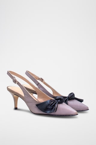 Sapatos de salto em couro napa - Cinzento