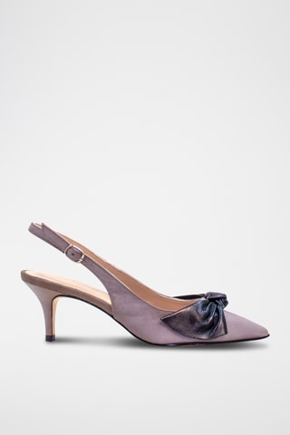 Sapatos de salto em couro napa - Cinzento