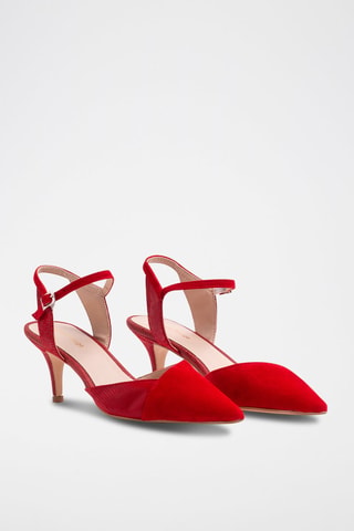 Sabrinas de salto em couro Vermelho - Vermelho