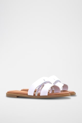 Mules em couro - Branco