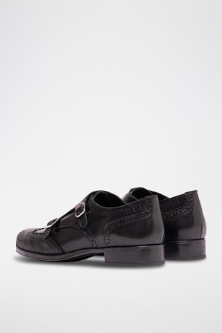 Derbies com fivela de couro Preto - Preto