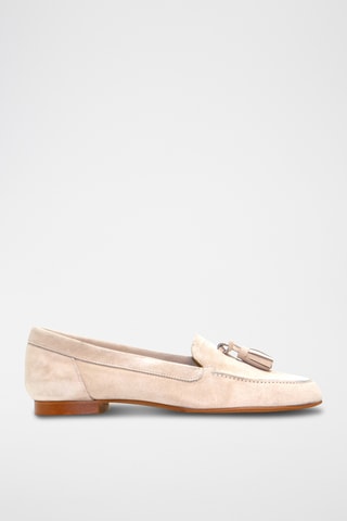 Mocassins em nobuck - Nude
