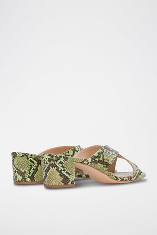 Mules de salto em couro Verde - Verde
