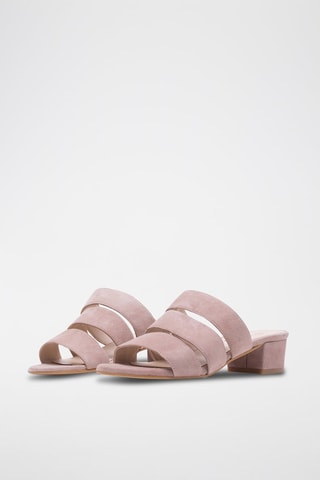 Mules em nobuck Cor de pele - Nude