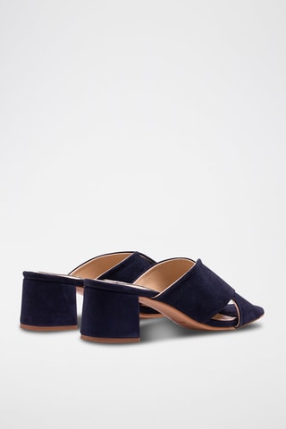 Mules de salto em nobuck Azul-marinho - Azul-marinho