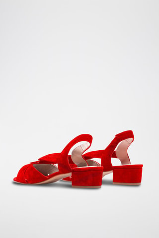 Sandálias de salto em nobuck Vermelho - Vermelho