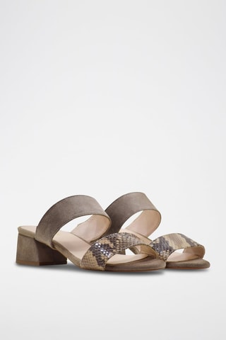 Mules de salto em couro Toupeira - Toupeira