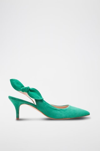 Sapatos de salto em nobuck Turquesa - Verde