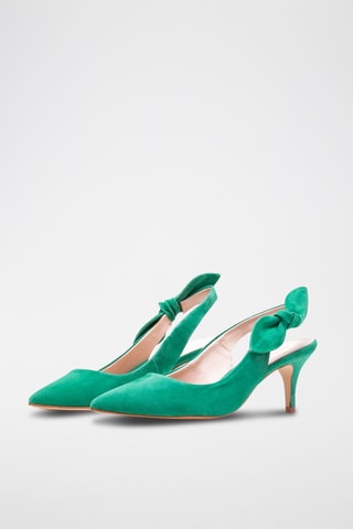 Sapatos de salto em nobuck Turquesa - Verde