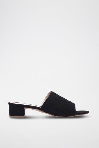 Chinelos de salto em nobuck Preto - Preto