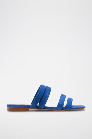 Mules em nobuck Azul-marinho - Azul