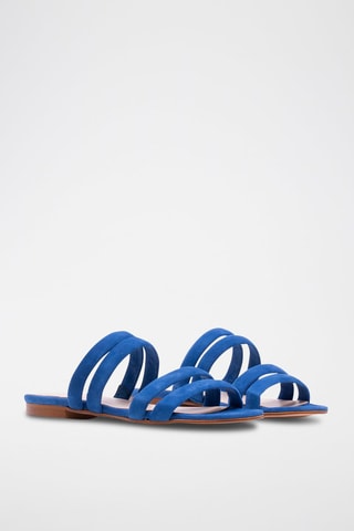 Mules em nobuck Azul-marinho - Azul