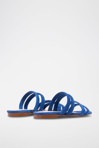 Mules em nobuck Azul-marinho - Azul
