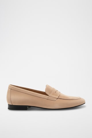 Mocassins em couro - Bege