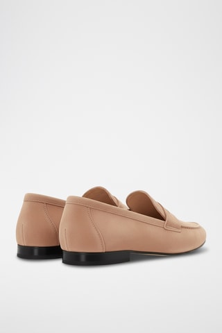 Mocassins em couro - Bege
