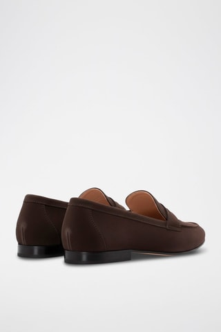 Mocassins em nobuck - Castanho-escuro - Castanho-escuro