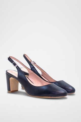Sapatos de salto em couro napa - Preto