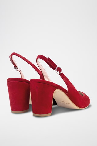 Sapatos de salto em nobuck - Laranja