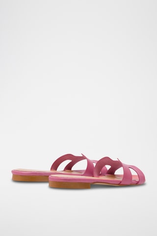Mules em couro - Rosa