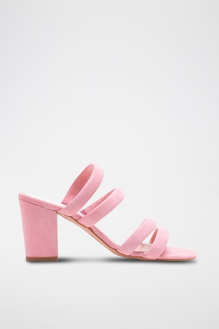 Mules de salto em nobuck Rosa - Rosa