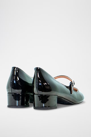 Babies de salto envernizado - Preto
