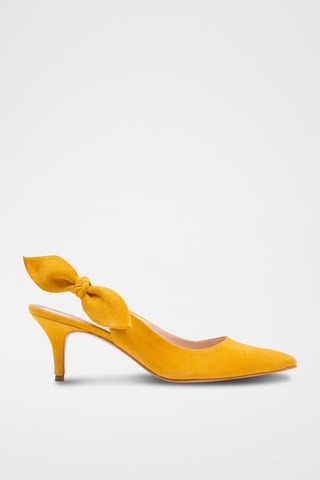 Sapatos de salto em nobuck Amarelo - Amarelo